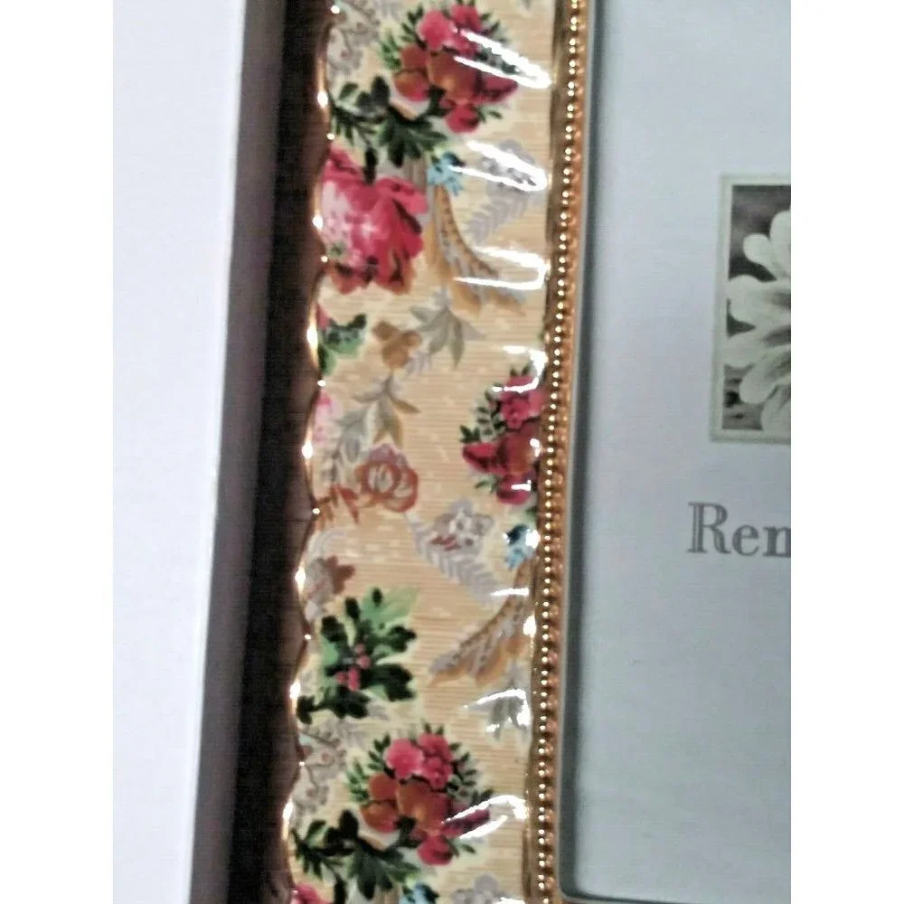 NEW Nantucket Photo Frame CERAMIC floral 4